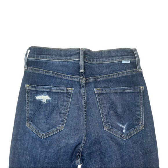 Mother High Waisted Rider Ankle Fray Jeans Size 26 In Wicked Wildflower Wash - Picture 11 of 16